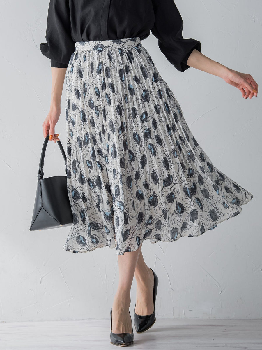ケティ KETTY 花柄刺繍 ロングスカート M - スカート