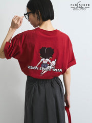 【VISION × Betty BoopTM】ヴィンテージプリントＴシャツ≪洗濯機で洗える≫