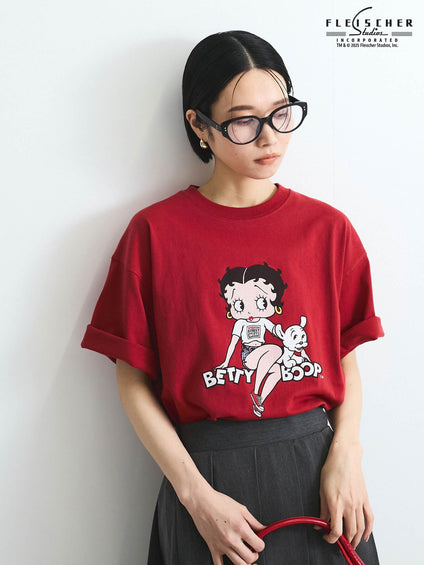 【VISION × Betty BoopTM】ヴィンテージプリントＴシャツ≪洗濯機で洗える≫