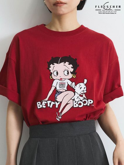 【VISION × Betty BoopTM】ヴィンテージプリントＴシャツ≪洗濯機で洗える≫