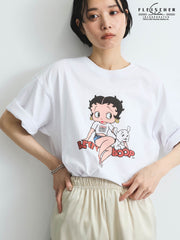 【VISION × Betty BoopTM】ヴィンテージプリントＴシャツ≪洗濯機で洗える≫