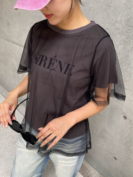 チュールロゴSIRENE Tシャツ≪洗濯機で洗える≫