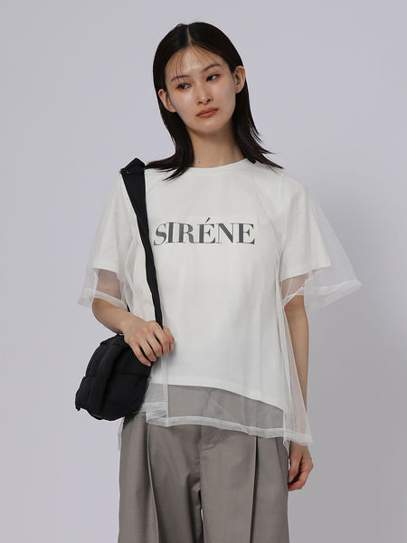 チュールロゴSIRENE Tシャツ≪洗濯機で洗える≫