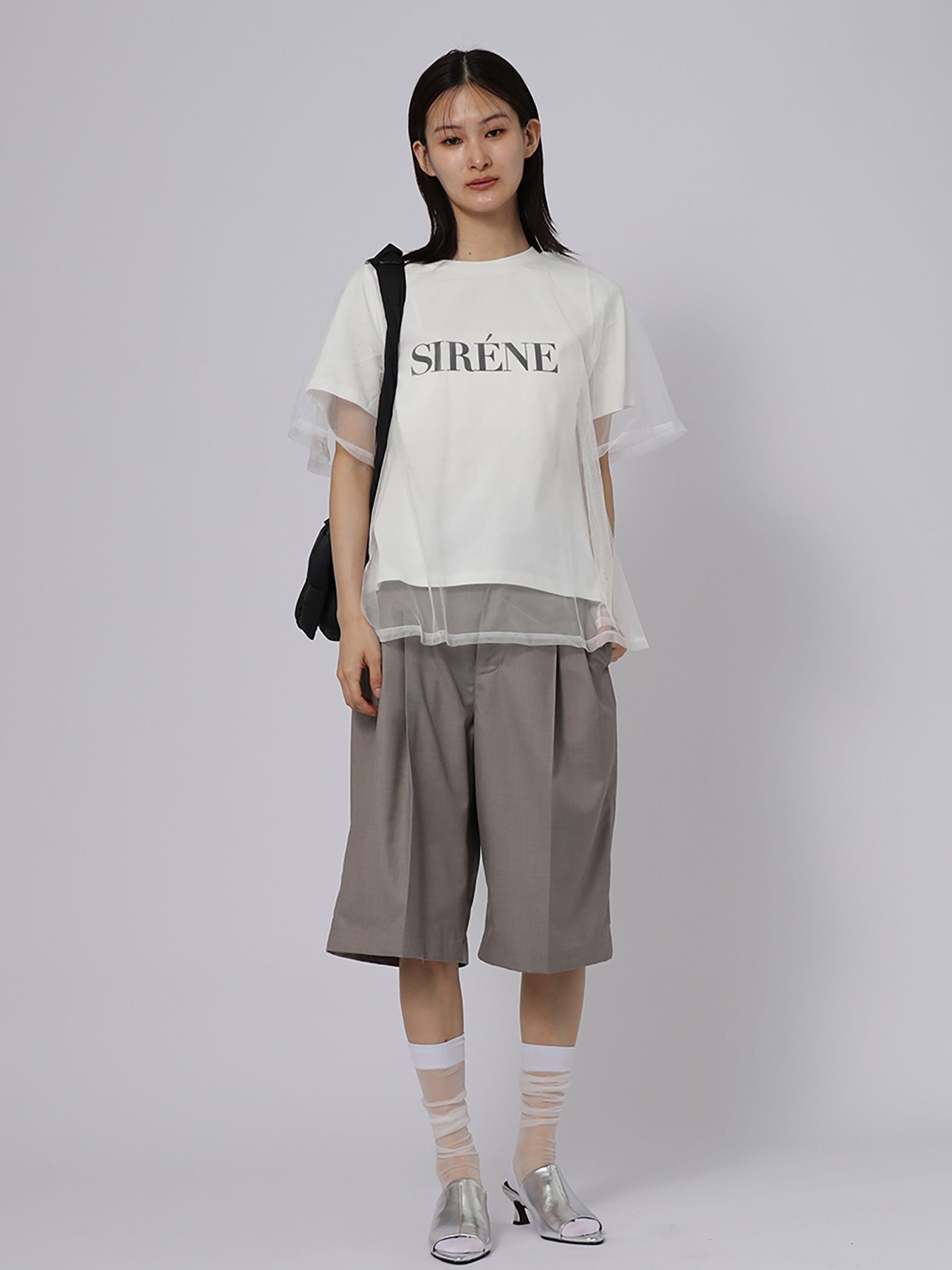 チュールロゴSIRENE Tシャツ≪洗濯機で洗える≫