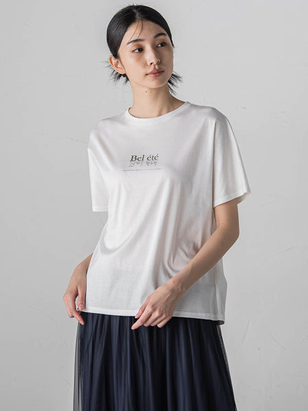 箔プリントロゴTシャツ≪手洗い可能/吸水速乾/接触冷感≫