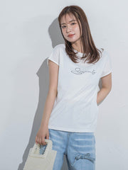 【ロゴTシャツ】フレンチスリーブTシャツ≪洗濯機で洗える≫