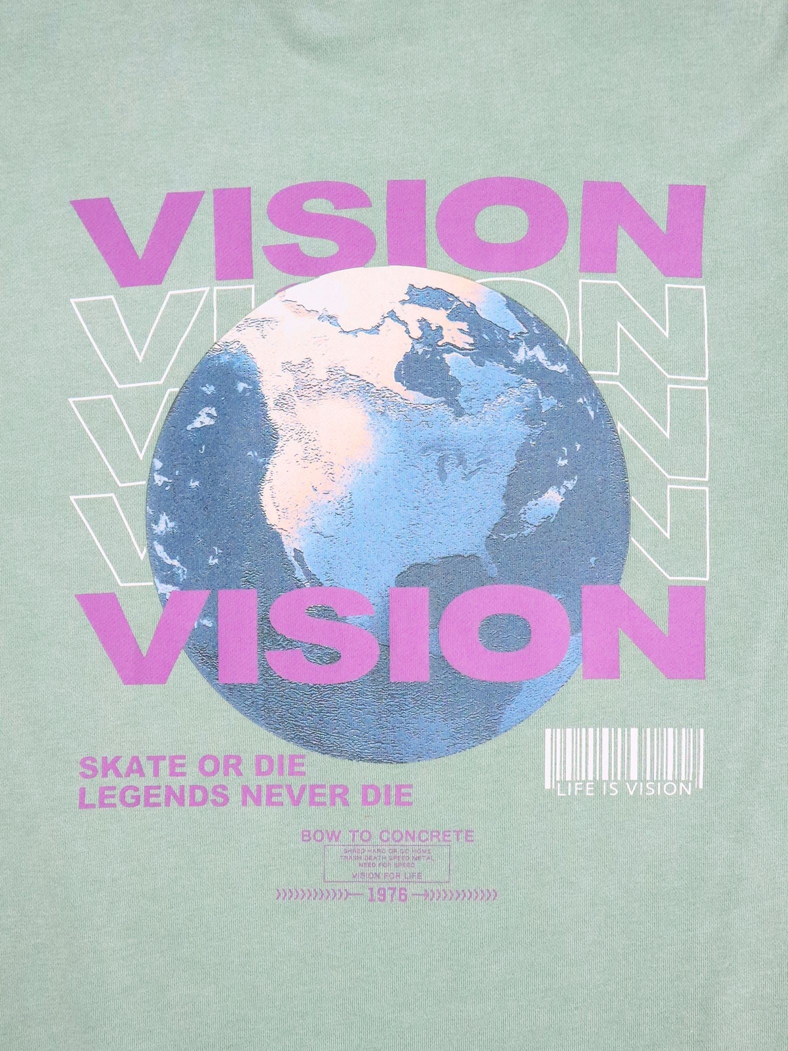 【VISION STREET WEAR】アースグラフィックトレーナー《洗濯機で洗える》