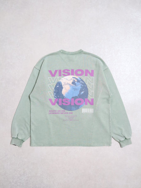 【VISION STREET WEAR】アースグラフィックトレーナー《洗濯機で洗える》