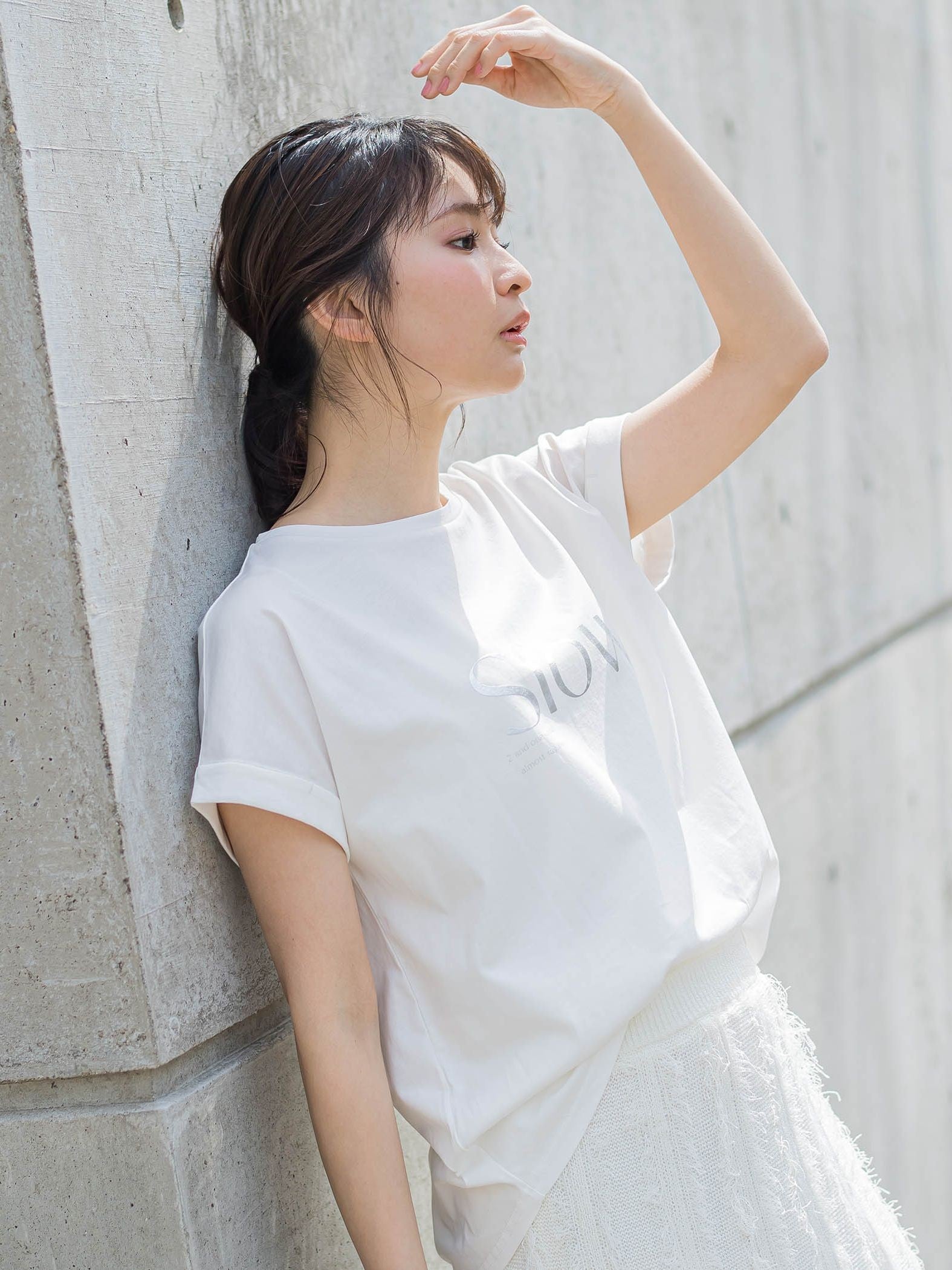 ドライタッチコットンロゴTシャツ≪洗濯機で洗える≫