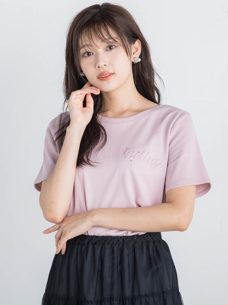 エンボスロゴTシャツ≪手洗い可能≫