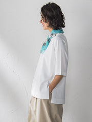 Tシャツ風ニットプルオーバー≪手洗い可能≫