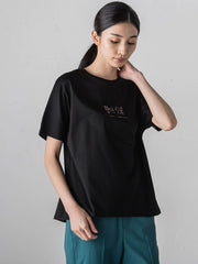 箔プリントロゴTシャツ≪手洗い可能/吸水速乾/接触冷感≫