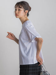 ロゴブローチ風Tシャツ≪手洗い可能≫