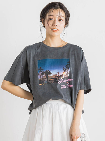 ネオンロゴフォトプリントT≪手洗い可能≫