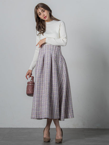 MSGM ファンシーツィードスカート - ひざ丈スカート