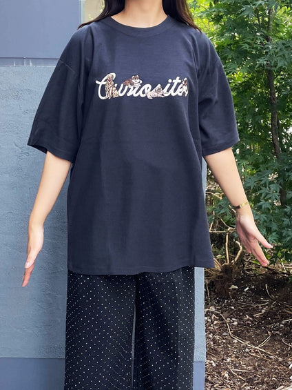 【ENIM BY VICKY】イヌネコバック刺繍Tシャツ《洗濯機で洗える》