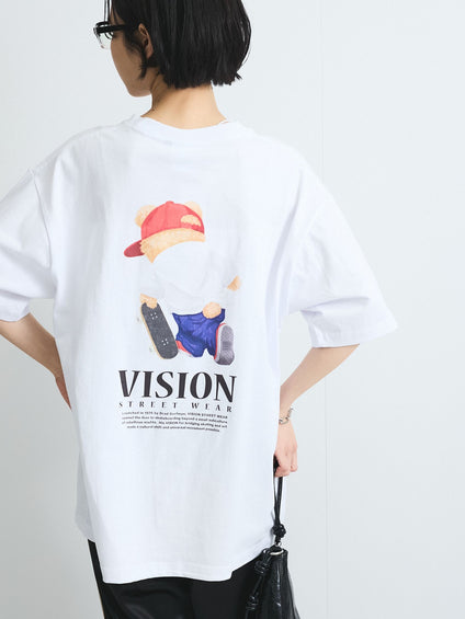 【VISION STREET WEAR】テディーベアTシャツ≪洗濯機で洗える≫