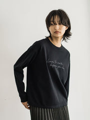 ハンドメッセージロゴロングTシャツ≪洗濯機で洗える≫