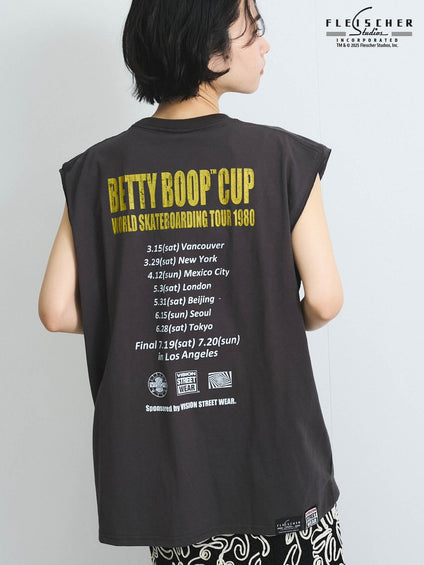 【VISION × Betty Boop™】ヴィンテージツアーノースリＴシャツ≪洗濯機で洗える≫