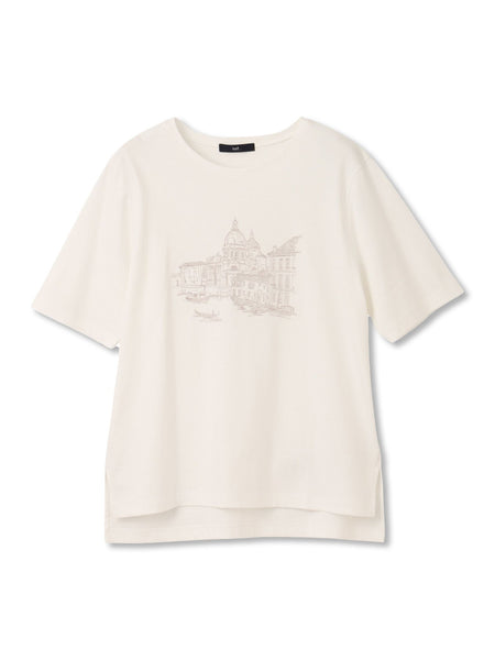 刺しゅうコンパクトTシャツ≪洗濯機で洗える≫