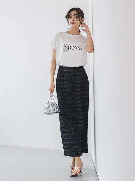 ドライタッチコットンロゴTシャツ≪洗濯機で洗える≫