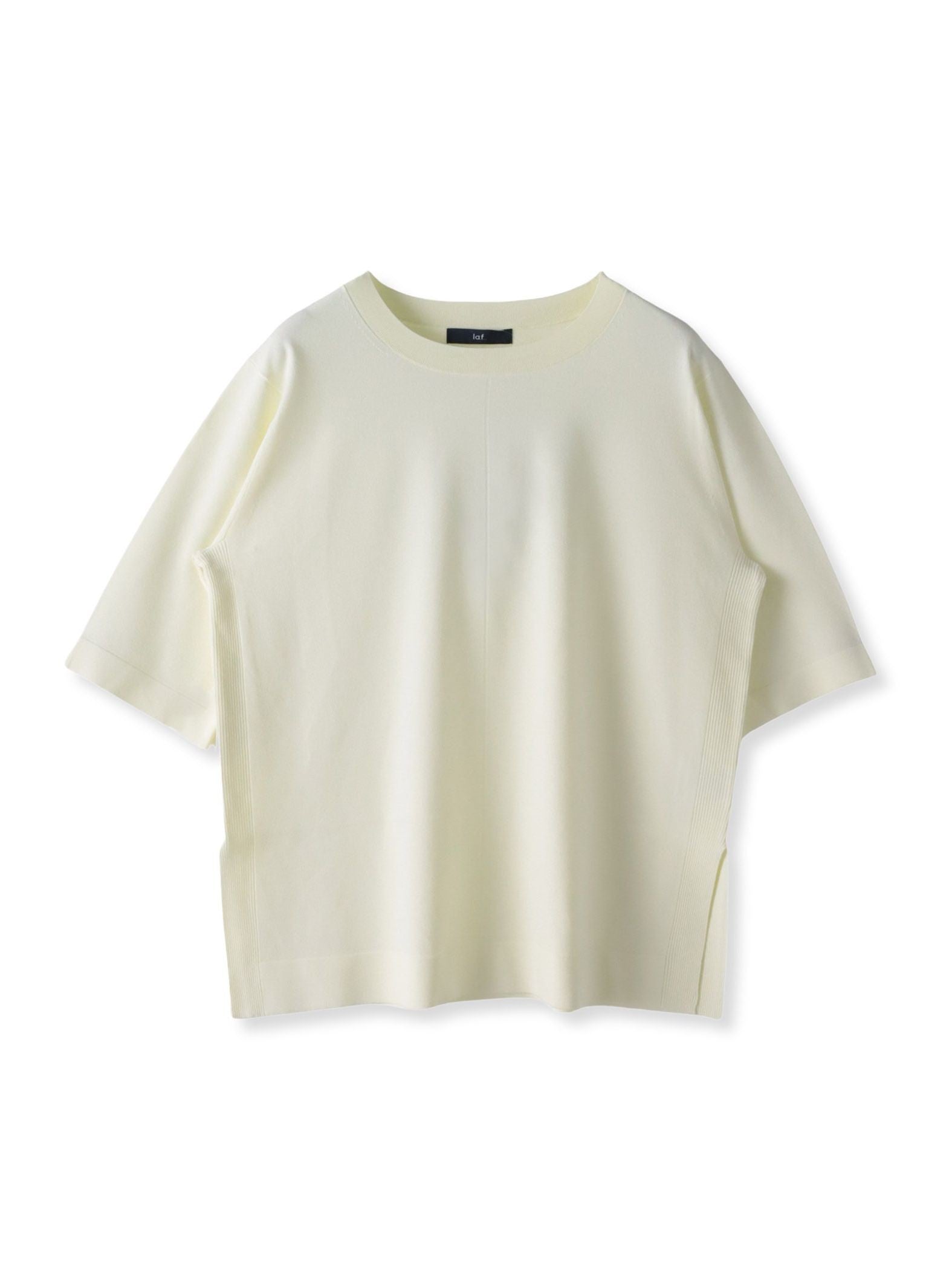 【大きいサイズ】Tシャツ風ニットプルオーバー≪手洗い可能≫