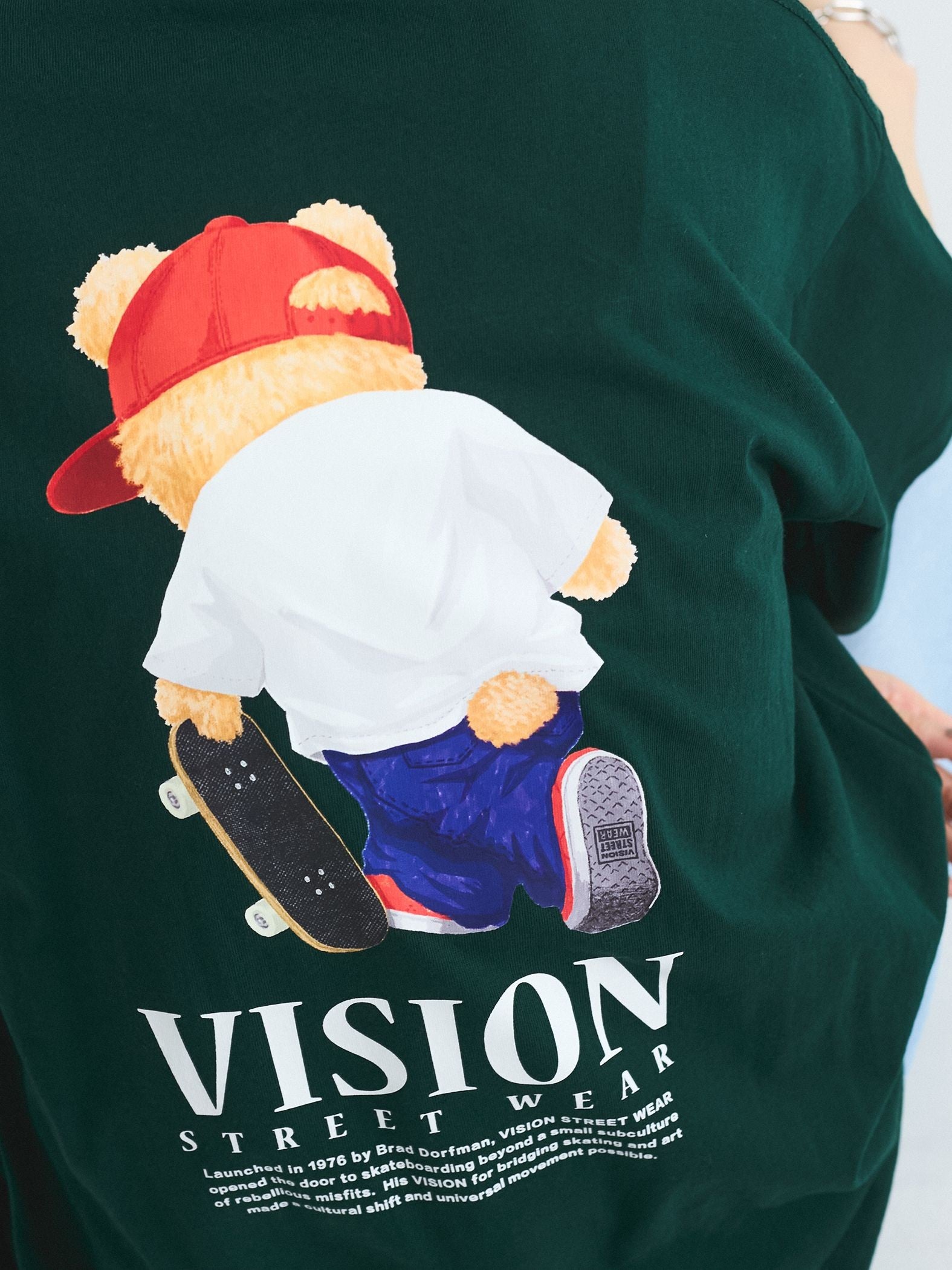 【VISION STREET WEAR】テディーベアTシャツ≪洗濯機で洗える≫