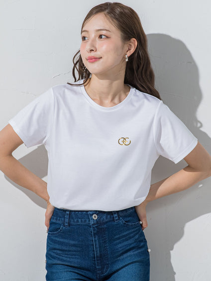 【J Lounge限定】QUEENS COURTロゴTシャツ≪手洗い可能≫