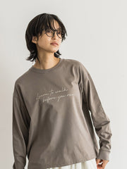 ハンドメッセージロゴロングTシャツ≪洗濯機で洗える≫