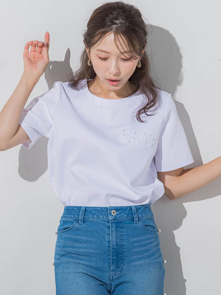 エンボスロゴTシャツ≪手洗い可能≫