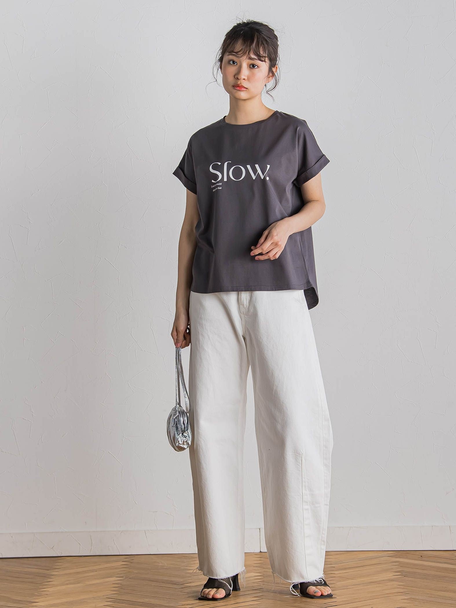 ドライタッチコットンロゴTシャツ≪洗濯機で洗える≫