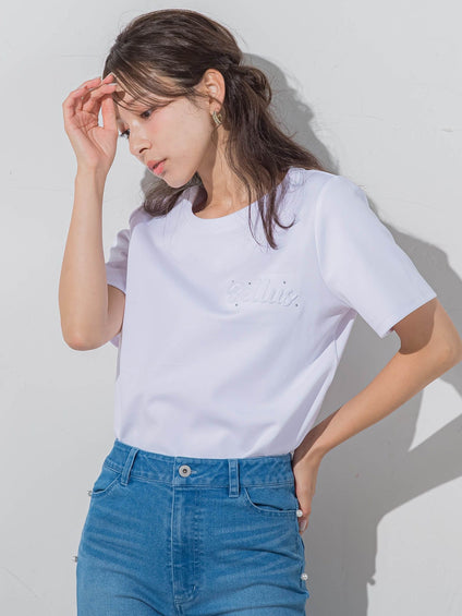 エンボスロゴTシャツ≪手洗い可能≫