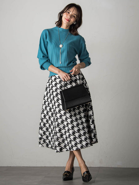 千鳥刺繍サーキュラースカート | Viaggio Blu（ビアッジョブルー 