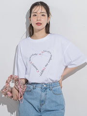 ハートプリントTシャツ≪手洗い可能≫