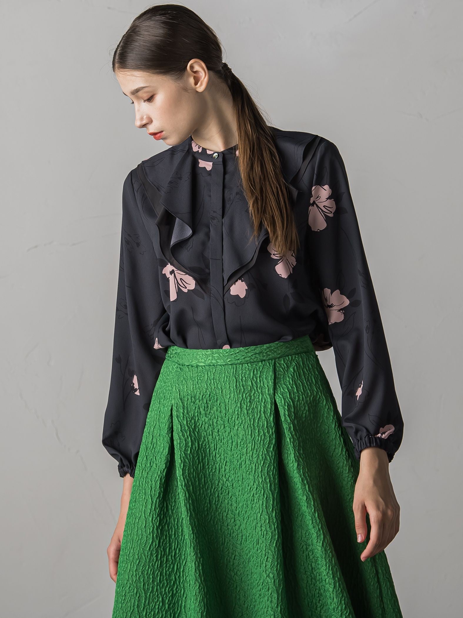 FLOWER PRINT BLOUSE | LAUTREAMONT DE CLASSE（ロートレアモン